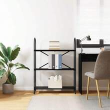 vidaXL Étagère Chêne noir 80 x 30 x 109 cm Bois d'ingénierie - Noir - Voir 4