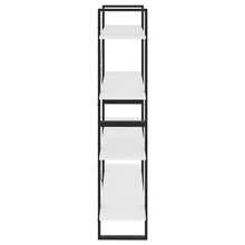 Libreria vidaXL a 4 livelli, bianca, 100x30x140 cm, in legno ingegnerizzato - Bianco - Visualizzare 6