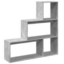 vidaXL Étagère separado de pieza 3 ebenex gris beton 123x29x123 cm - Gris - Ver 7
