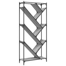 vidaXL Bibliothèque sonoma gris 79x30x180 cm made of engineering and metal - Grigio - Visualizzare 2