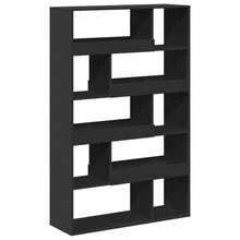 vidaXL Cloison de séparation noir 100x33x156,5 cm bois d'ingénierie - Noir - Voir 6