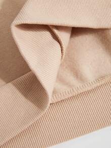 女式秋冬裝保暖抓絨襯裡pull femme，女式圓領運動衫 棉質女士上衣，寬鬆休閒運動衫，百搭，ins風/復古/學院風，柔軟透氣外出上衣，適合寒冷天氣服裝長袖上衣，女式街頭服飾運動上衣女裝，trip hoodie，italy seeater，sudaderas de mujer，sudaderas de mujer invierno，ropa invierno de mujer，vestiti，winter，polar mujer，forro polar， - 杏色 - 查看 5