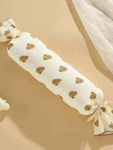 1pc Teddy Bear Pattern Candy-Shaped Infant Anti-Flat Head Shaping Pillow, Breathable & Moisture-Wicking, All Season