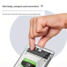 Casing Hard Drive Eksternal 2,5 Inci, USB-C 3.1 Gen 2 ke SATA III 6Gbps, Casing Transparan Tanpa Alat, Kompatibel dengan SSD/HDD 2,5 Inci 7mm/9,5mm - Clear - View 7