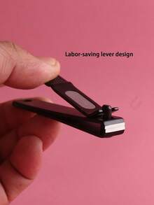 1pc Silver Handle Straight Nail, Suitable Trimming Fingernails And Toenails, Can Be Used At Home And Outdoor,Nail Supplies,Nail Tools,Nail Art Tools,Back To School,Nails,Nail Tools Press On Nails,Manicure Pedicure Tools - 黑色 - 查看 4