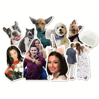 Nhãn dán ảnh cá nhân hóa, có thể tùy chỉnh với hình ảnh của riêng bạn, trang trí sinh nhật vui nhộn, nhãn dán ảnh cá nhân hóa, nhãn dán tùy chỉnh, nhãn dán chân dung, nhãn dán logo tùy chỉnh, nhãn dán trang trí ảnh tiệc sinh nhật, thích hợp cho bình nước, máy tính xách tay, ô tô, v.v., nhiều màu sắc phối hợp, cá nhân hóa máy tính xách tay, thích hợp làm quà tặng cho bạn gái, bố, bạn trai, gia đình, mẹ, tạo không khí ấm áp, trang trí nhà cửa.