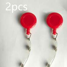 2pcs - Retractable ID Name Badge Holder Reel With Belt Clip, Office And School Accessories/Supplies, Great For Nurses, Teachers, Hospitals And Offices