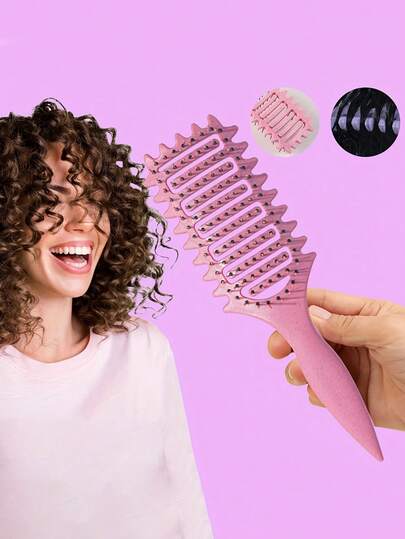 1 pieza Peine de mujer de unicolor, diseño minimalista y casual con ondas, herramienta de peinado elaborada para mujeres, adecuada para todo tipo de cabello, accesorio de cabello para uso diario (tenga en cuenta que puede haber algunos defectos debido al proceso de fabricación), kit de peinado, herramienta de cabello para peluquería, salón, belleza en el hogar, artículo esencial de viaje, productos para el cabello, cuidado del cabello, cepillo de cabello, accesorios para el cabello
