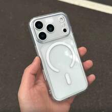 Magnetic Charging Phone Case, Compatible With IPhone 17 Air 16 15 14 13 Pro Max 12 11, Transparent Acrylic Ultra-Thin Protective Cover - Clear - View 8