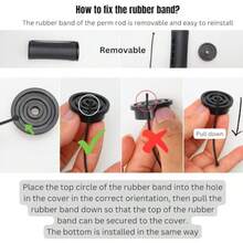 QY- Jumbo Cold Wave Perm Rods Set 24 Pcs For Women - Large Size Styling Rollers For Natural Long Or Short Hair For Home Hairdressing (Black) -3788 - đen - Xem 3