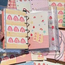 Sổ tay Ins Style Cream Strawberry M5, bìa cứng PVC, thích hợp để tự làm sổ kế hoạch, đựng được thẻ mini 3 inch. - Nhiều màu - Xem 4