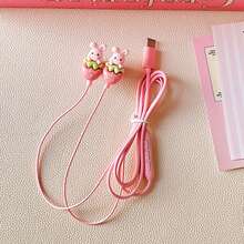 5款全新粉色数码智能耳机可选，完全兼容Type-C接口，可选全入耳式DIY可爱配件（粉色爱心/粉色贝壳/草莓兔等），有线耳机，带音量调节功能、内置麦克风、高清通话手机耳机、音乐耳机。 - 均碼 - 查看 11