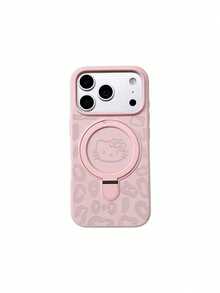 Magnetic Wireless Charging Soft Silicone Protective Case Compatible With Iphone 16/15/14/13/12/11 Pro Max/16e, Waterproof, Shockproof, Anti-Fall, Anti-Scratch, Sanrio Premium Phone Case, Hello Kitty, Cartoon, Anime, KT, Phone Case Cover - Pink - View 3
