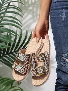 Women's Buckle EVA Beach Holiday Flat Sandals - Multicolor - View 4