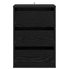 vidaXL Armadio da tiroirs Chêne nero 41 x 40 x 58 cm Legno d'ingegneria - nero - Visualizzare 5