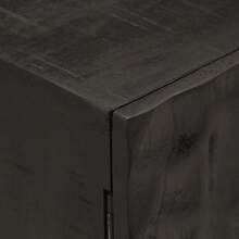 vidaXL Mesa de cabecera negra 40x30x50 cm madera maciza manguier et fer - Negro - Ver 6
