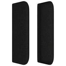 vidaXL Tête de lit con orejas negras de tejido 163x16x78/88 cm - Negro - Ver 4