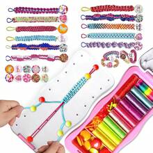 Kids Jewelry Making Set, DIY Bracelet Weaving Kit, Girls Friendship Bracelet Craft Gift Set, Necklace Handmade Materials, DIY Creative Jewelry Accessories, Ideal Birthday & Holiday Gift For Girls - Multicolor - View 2