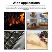 Handheld Ducted Turbofan 50mm Brushless Motor Jet Fan 1000g Thrust Car Washer High Power Dust Blower Keyboard Cleaning Tool Compatible with Dewalt 18V 20V Batteries - Negro - Ver 4