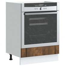vidaXL Armoire de quatre Lucca chêne fumé bois d'ingénierie - Tabac - Voir 1