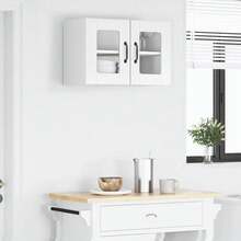 vidaXL Armoire de cuisine avec étagère Blanc brillant 60 x 31 x 40 cm - Blanc - Voir 4