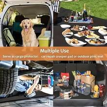 1 Tapete de Porta-Malas com Logotipo Citroën - Revestimento de Carga Resistente com Base de Borracha Antiderrapante, Durável, Resistente ao Desgaste, Fácil de Limpar, Tapete Automotivo Multiuso, Carpete de Carro. Apresenta Design Icônico da Marca de Automóveis, Adequado para SUVs, Sedãs, Caminhões - Superfície Resistente a Arranhões, Fácil de Limpar. Decoração de Banheiro - Multicolorido - Visão 5