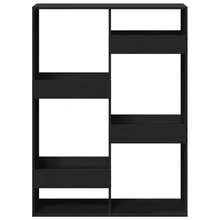 vidaXL Schwarze Trennwand 100x33x135 cm Holzwerkstoff - Schwarz - Übersicht 4