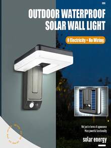 1/2pcs Outdoor Solar Powered Motion Sensor Light - IP65 Waterproof, Super Bright Foldable Safety Lamp, 3 Lighting Modes, 120° Foldable Design, Suitable For Garden/Front Door/Yard And Commercial Lighting - white light - View 3