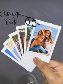 3/5pcs Customized Photo Prints, Personalized Couple Photos, DIY Birthday Anniversary Gift, Valentine's Day Gift, Personalized Gift, Special Occasion Gift, Fashionable Souvenir, Elegant Stationery, High-Quality Printing, Durable Material, Mini Photo Prints, Commemorative Card - Multicolor - View 5