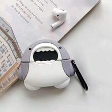Cute Cartoon Shark Design Protective Case, Compatible With Apple, 3D Cartoon