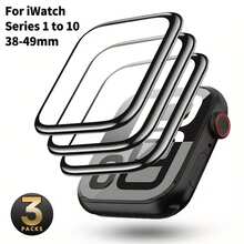 3pcs Full Coverage Soft Screen Protector, 3D Curved Edge Anti-Scratch Bubble-Free High Definition Flexible Watch Protective Film For Apple Watch Series 11/SE 3/Ultra 3/49/45/44/42/41/40/38mm - Clear - View 2