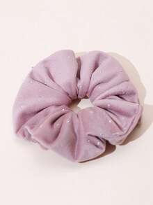 1个天鹅绒水晶发圈，女士优雅复古发圈，适合各种场合的发绳，马尾辫发圈，头饰