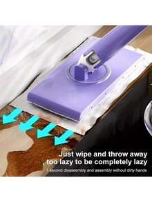 3 Piecesset: Multi-Functional Disposable Face Towel Mop - Dry/Wet Lazy Mop, With A Mop Clip, Suitable For Kitchen, Bathroom And Glass Cleaning - Essential Household Cleaning Tool. - Multicolor - View 4