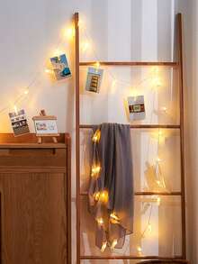 1pc 1.5/3/6m Indoor LED Photo Clip String Lights, Photo Wall Decor Lighting, Room Decoration Prop Lights, Indoor Room Decor, Wall Decor String Lights, Wedding Birthday Party Photo Clip Lights