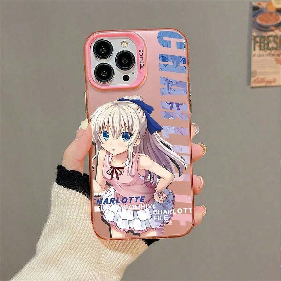 こちらのかわいい日本のアニメスタイルの白髪と緑い目の女のサブのスクールガールの電話ケースは、17、16、15、14、13、12、11プラス、17プロ、17プロマックス、17エア、および17シリーズと互換性があります。   お友達、愛する人、または自分自身を分けるへの完璧なクリスマスプレゼントです。 - 半透明のパウダー - チェックする 1
