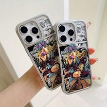 [Enviado desde México]Funda de Teléfono 's Bizarre Adventure Adecuada para iPhone 16 15 14 13 12 11 Pro Max X XR XS MAX 8 7 Plus Cubierta Trasera Suave Transparente de Lujo - transparente - Ver 6