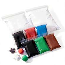 8 包造型黏土泡沫黏土 - 风干黏土超轻魔力黏土，送给男孩女孩的完美礼物（两包大号黏土和六包中号黏土） - 彩色 - 查看 9