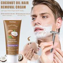 ROZINO Hair Removal Cream With Nourishing Coconut Oil - Gentle, Effective Face & Body Hair Remover For Men And Women - Smooth Texture Formula For Easy Application On Legs, Underarms, Chest & Hands - Refreshing, Non-Irritating Hair Removal Treatment, 100g/3.527oz - F-097*2 - 查看 5