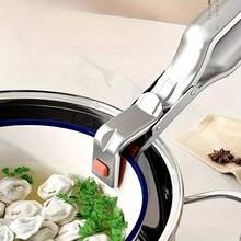 1个不锈钢耐热夹，厨房碗夹，蒸笼夹，符合人体工学的烹饪工具，可安全夹取热碗、盘子和炊具，适用于空气炸锅、蒸锅、烤箱 - 轻巧易用 - 彩色 - 查看 12