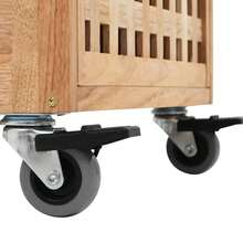 vidaXL Armadio da bagno 41x41x91 cm Legno di Noyer massiccio - Castano - Visualizzare 7