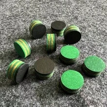 2 Pieces 11mm Multi-Layer Billiard Cue Tips, High-Class 6-Layer Pigskin Pressing, Handmade Tip, Professional Snooker & American Pool Cue Tips