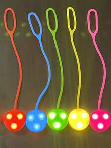 1pc Outdoor Pet Silicone Halter Light, Super Bright Front & Rear LED Pet Safety Pendant, High Visibility For Night Walking Dogs And Outdoor Activities, Anti-Lost Backpack Light Silicone LED Warning Light