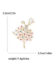 奢华水钻舞女胸针 - 女士男女通用休闲派对饰品/朋友礼物徽章装饰 - 跳舞女孩 - 查看 8