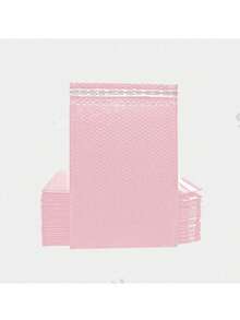 10pcs Matte Co-Extrusion Film Bubble Envelopes, Thickened Waterproof Shock-Proof Clothing Express Packaging Foam Bags, Envelope Bubble Bags, Express Bubble Mailers, Bubble Cushion Bags, Express Packaging Bags, Foam Envelopes, Gift Packaging Bags - Pink - View 2