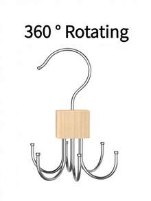 1-6件装旋转腰带架，衣柜腰带收纳架，360°旋转，节省空间，适合收纳胸罩、吊带背心、领带、围巾、毛巾、钱包和其他配饰，适用于衣柜、浴室、厨房，也适合性别揭晓派对，是生日、婚礼、聚会的理想之选，也是送给同事、朋友和家人的完美礼物，更是返校季必备。