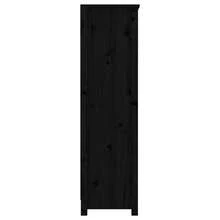 vidaXL Bibliothèque Noir 80x35x126 cm Bois de pin massif - Noir - Voir 6