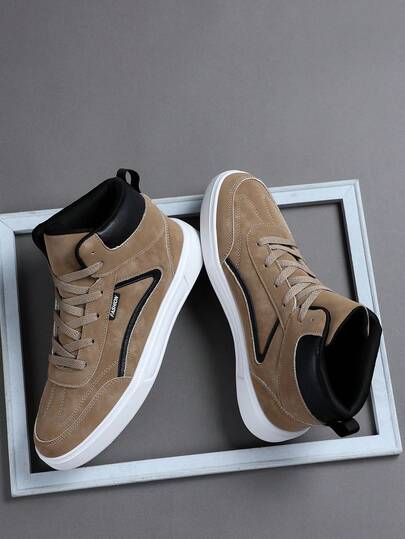 Giày thể thao nam, giày sneaker thường ngày, giày buộc dây đế mềm thoải mái, giày thể thao cao cổ nhẹ dành cho nam, giày đi hàng ngày.