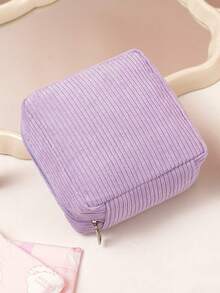 1pc Retro Nylon Coin Purse With 3 Zipper Compartments - Unisex Compact Mini Wallet For Cash, Cards And Coins, Fashionable Accessory For Women, Machine Washable, No Embroidery, No Oily Edges - Multicolor - View 3