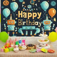 Photographic Background Banner Package (1 Piece)-Happy Birthday Theme, Suitable For Shining Party Decoration Of Birthdays, Weddings, Dances And Graduation Ceremonies, Ideal For Holiday Photo Background; Easy-To-Use Decoration, - Multicolor - 4 - View 3