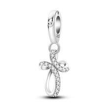 925 Pure Silver Pendant Collection - Cross Pendant, Cross Pink Zirconia Pendant, Crown Cross Pendant, Mysterious Purple Classical Cross Pendant, Eternal Cross Pendant, Heart-Shaped Zirconia Cross Pendant, Shining Cross Pendant, Horseshoe Cross Pendant - Multicolor - View 20